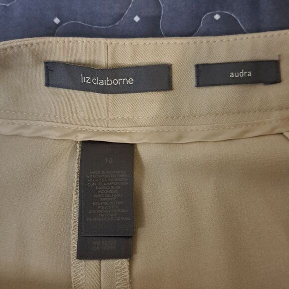 Liz Claiborne Audra tan pants size 10 - Picture 3 of 5